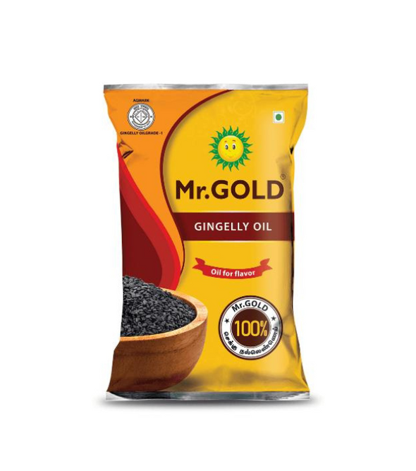 Mr. Gold Cold Pressed Gingelly Oil Pouch, 1 L