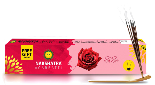 Nakshatra Agarbatti Red Rose Pack of 3 – sunrajaoilindustries