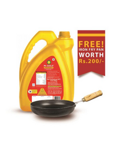 Mr.Gold Refined Sunflower Oil  Can, 5 L + Iron Fry Pan worth Rs.200 Free