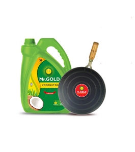 Mr.Gold Coconut Oil Can 5L with Iron Dosa Tawa worth Rs.250
