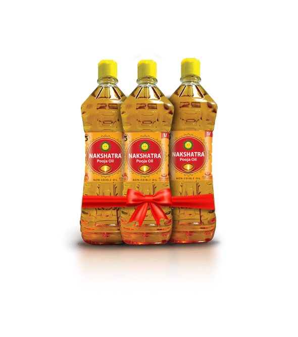 Nakshatra Pooja Oil Pet 1L, Set of 3 – Total 3L