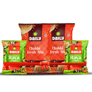 Daily Powder Pack Combo (Daily Aata(1kg*2)+ Daily rava(500g*2)) - Total -3kg