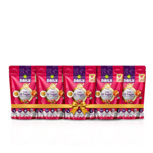 Sunraja Daily Low GI Sugar Pouch 500G, Set of 5- Total 2.5KG