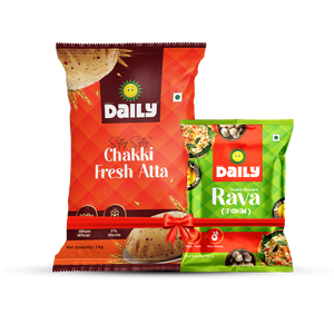 Daily Essentials Duo(Daily Aata(1kg)+ Daily rava(500g))-Total-1.5kg