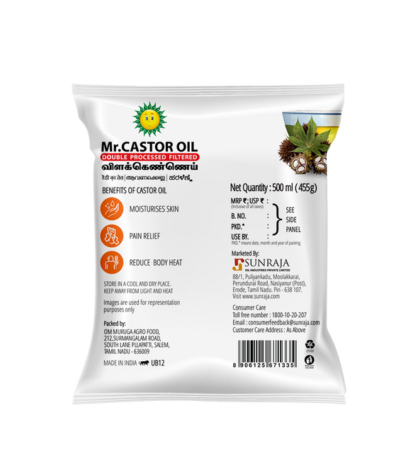 Mr. Castor oil 500ML Set of 4, Total 2L