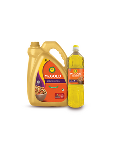 Mr.Gold Groundnut Oil 5L Can + 1L Pet Combo - Total 6L