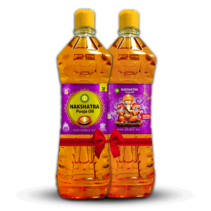 Nakshatra Pooja Oil Ganesh Fragrance 1L- Set of 2-Total 2L