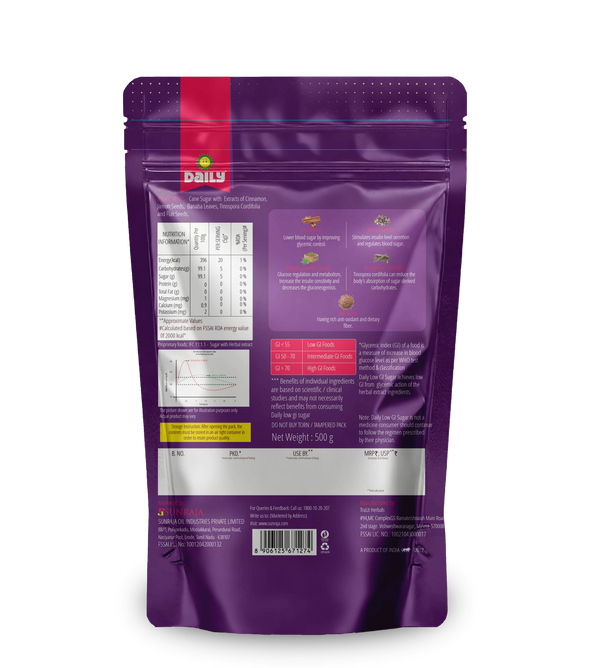 Sunraja Gulas Low GI Sugar Pouch, 500G