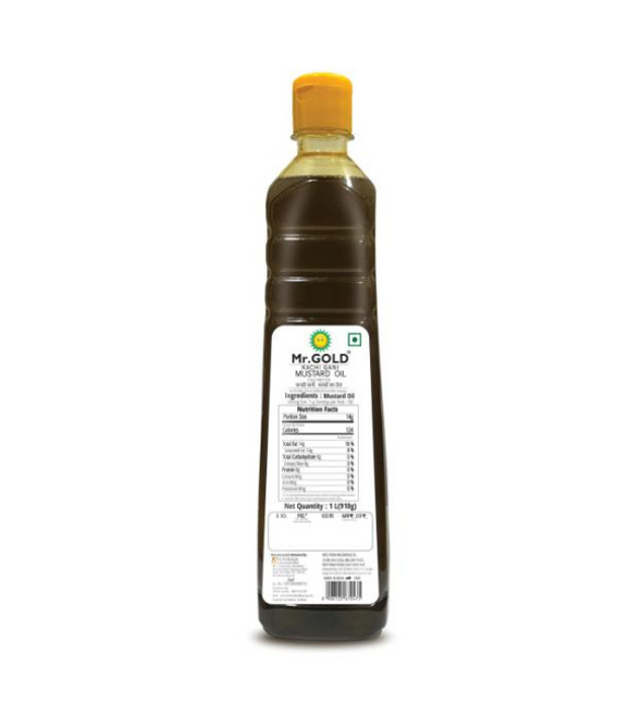 Mr.Gold Cold Pressed/ Kachi Gani Mustard Oil Pet,1 L
