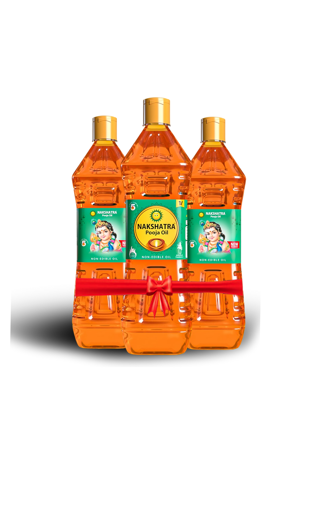 Nakshatra Pooja Oil Murugan Fragrance Pet 1L, Set of 3 – Total 3L