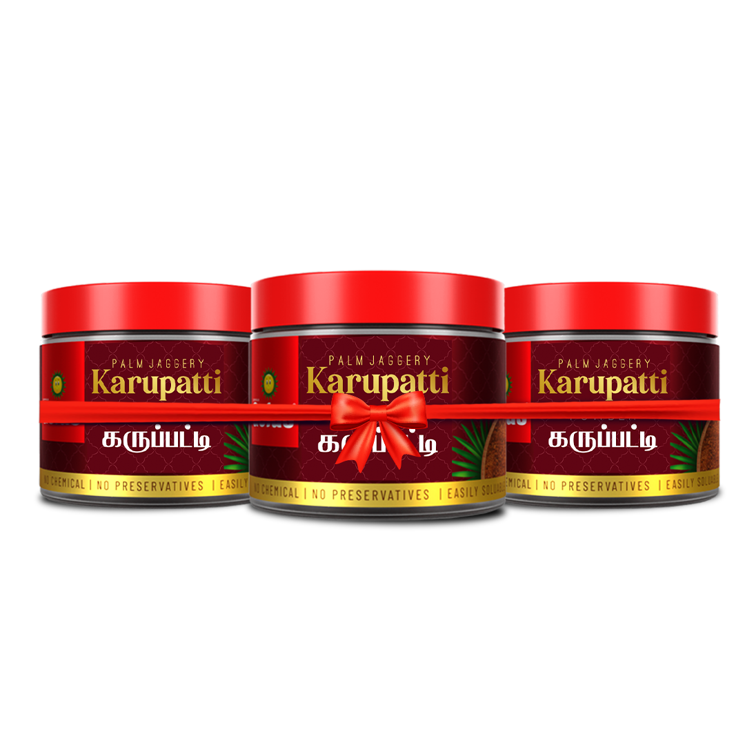 Gulas Karupatti Powder ,Set of 3 Pet , Total-510G