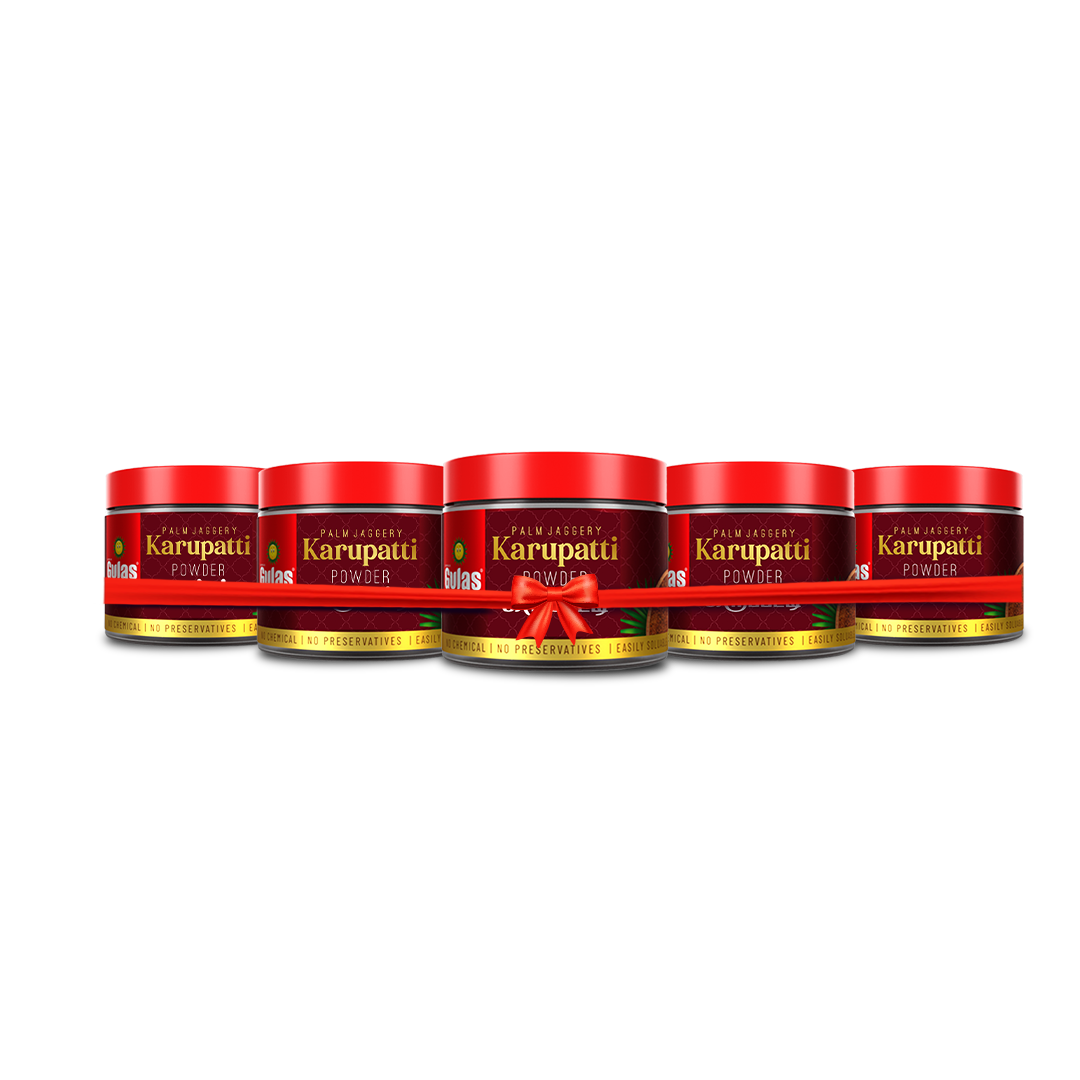 Gulas Karupatti Powder, Set of 5 Pet,Total-850G