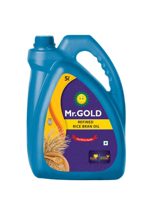 Mr.Gold Refined Ricebran Oil Can,5L