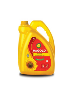 Golden Grain Combo (Mr. Gold Sunflower oil 3L + Sunraja Daily Chakki fresh Atta 1kg*2) - Total 5 kg