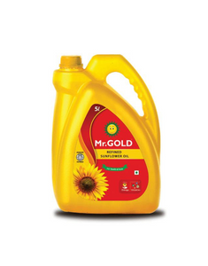 Golden Mega Pantry Combo (Mr. Gold Sunflower oil 5L, Daily Aata (1kg*5))-Total-10 kg