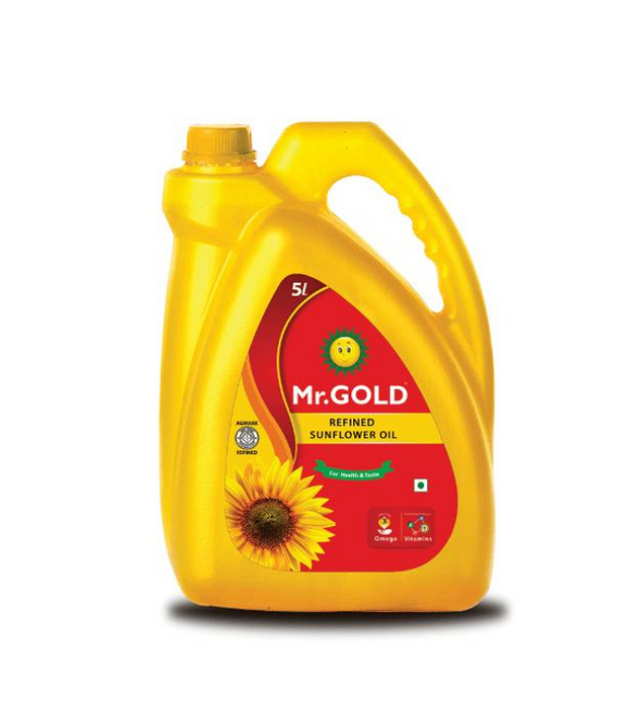 Golden Rava Delight Combo (Mr. Gold Sunflower oil 5L,  Daily Rava (500g*2))-Total-6kg