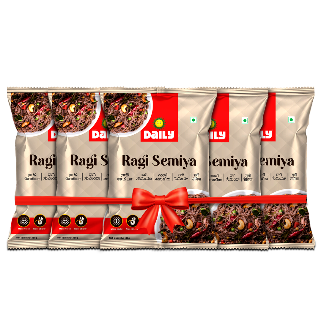 Sunraja Daily Ragi Semiya Combo 180G, Set of 5- Total 900G