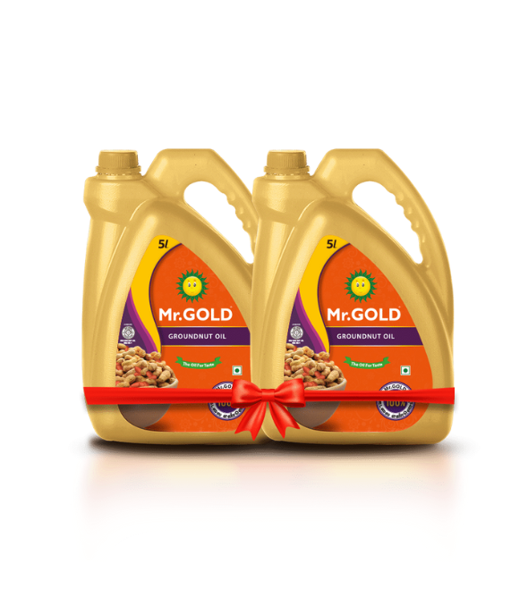Mr.Gold Groundnut Oil Can, 5L Set of 2- Total 10L