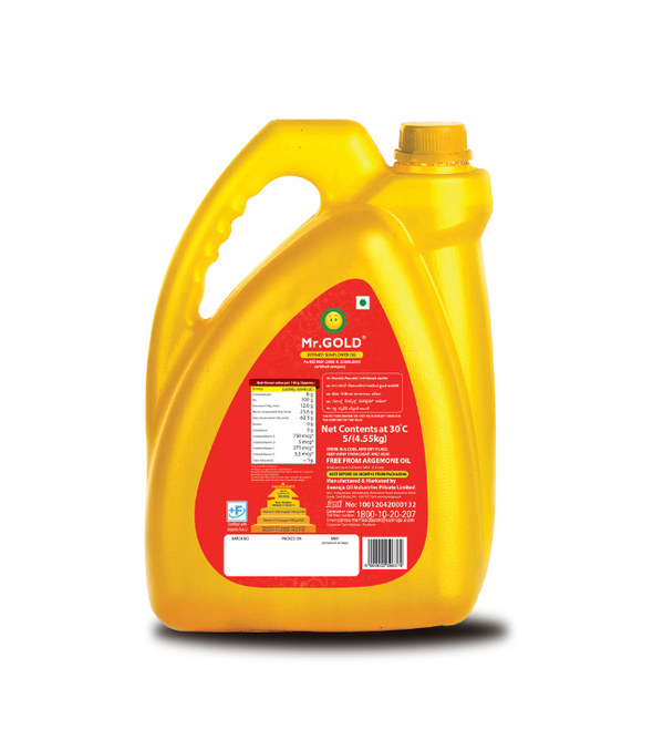 Mr.Gold Refined Sunflower Oil 5L Can + 1L Pet Combo - Total 6L